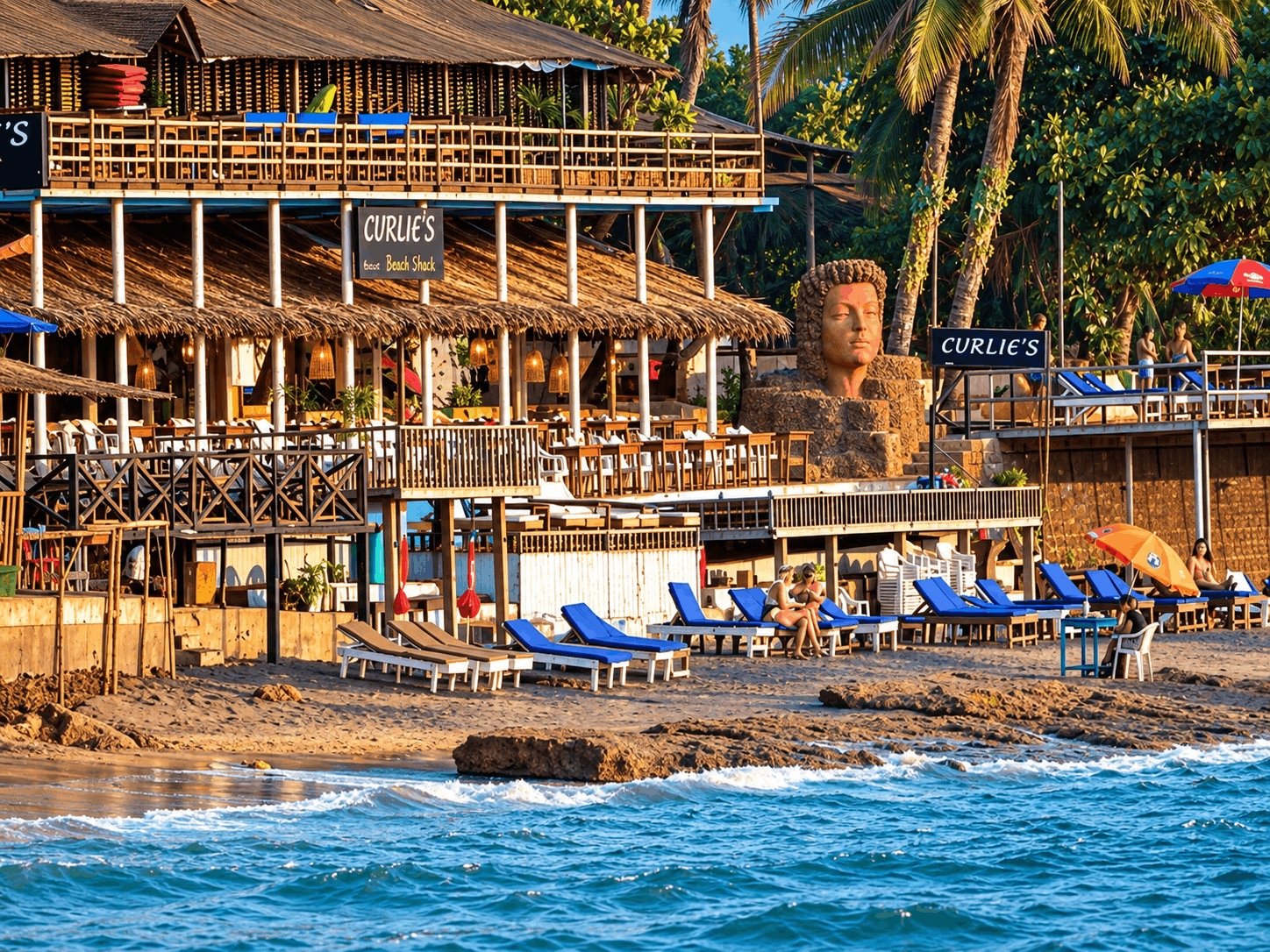 Beach life by the water in Goa